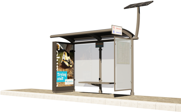 Smart Stops H Design - Bus Stop In Lebanon (600x480), Png Download