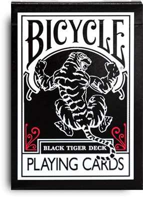 Card Clip Artifice - Bicycle Black Tiger Playing Cards (412x412), Png Download