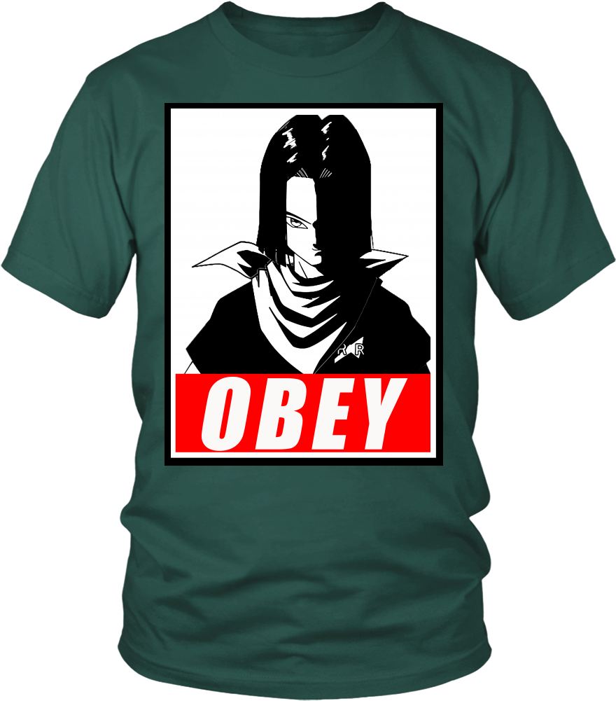 Android 17 Obey Dbz Anime Parody Clothes Workout Evil - Calling And I Must Go T Shirt (1000x1000), Png Download