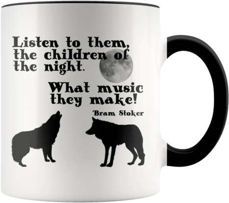 Children Of The Night Coffee Mug - Wolf 5'x7'area Rug (480x480), Png Download