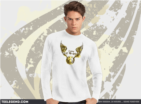 Golden Snitch - Long-sleeved T-shirt (460x440), Png Download