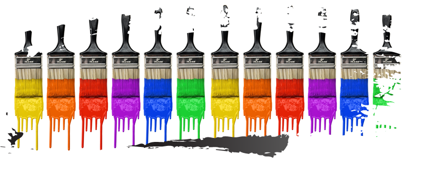 Paint Brushes And Paint (950x350), Png Download