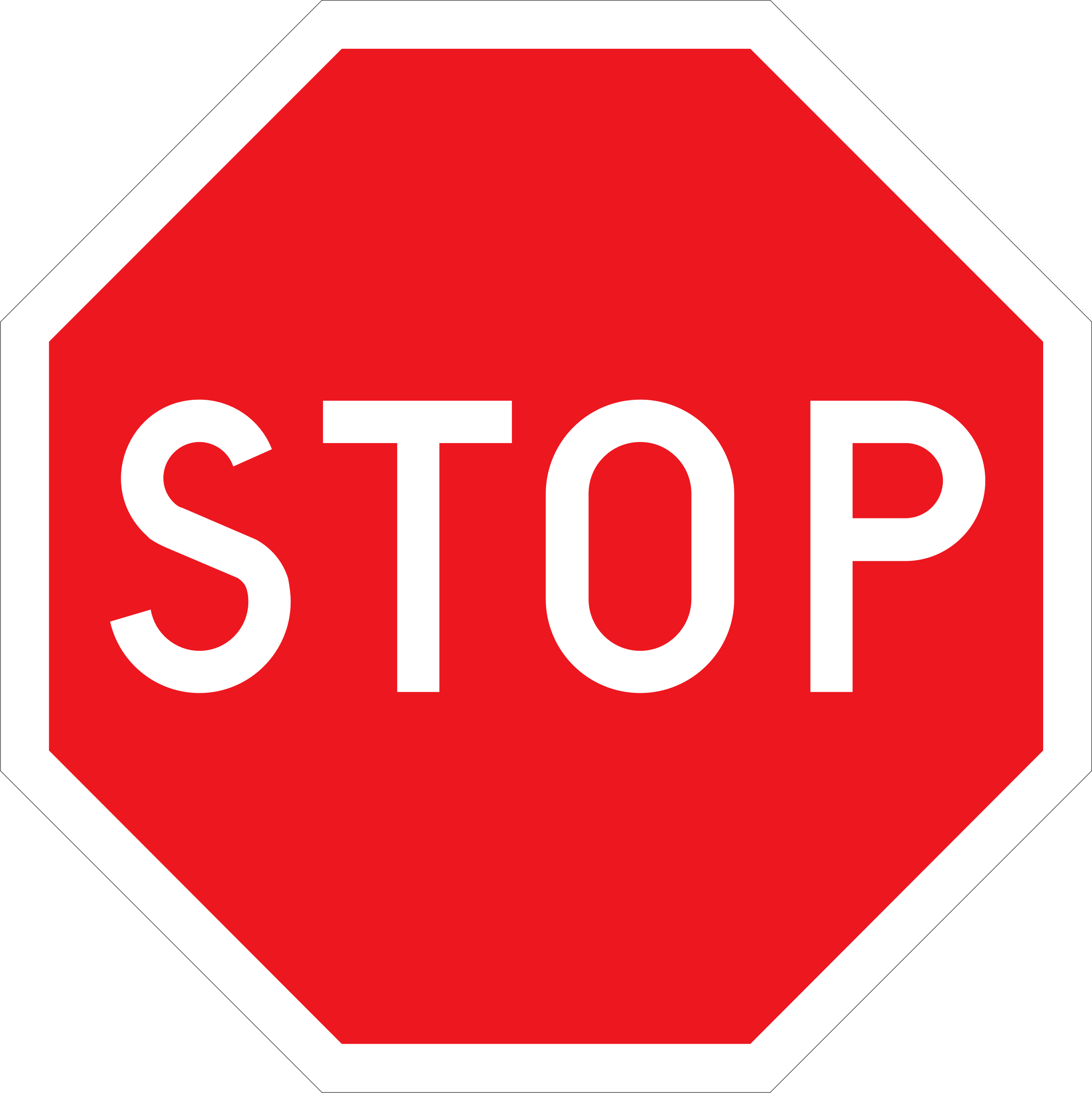 At Getdrawings Com Free For Personal Use - Stop Sign On Road (600x600), Png Download