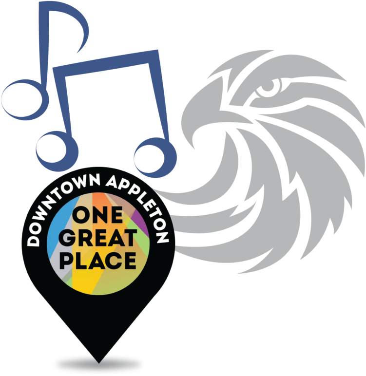 Eagle An Music Notes Apd-01 - Appleton Downtown Inc (1000x938), Png Download