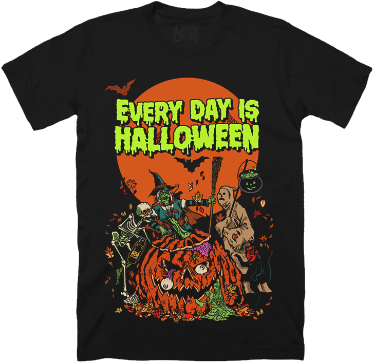 Cavity Colors Every Day Is Halloween T-shirt - Terrifier T Shirt (828x758), Png Download