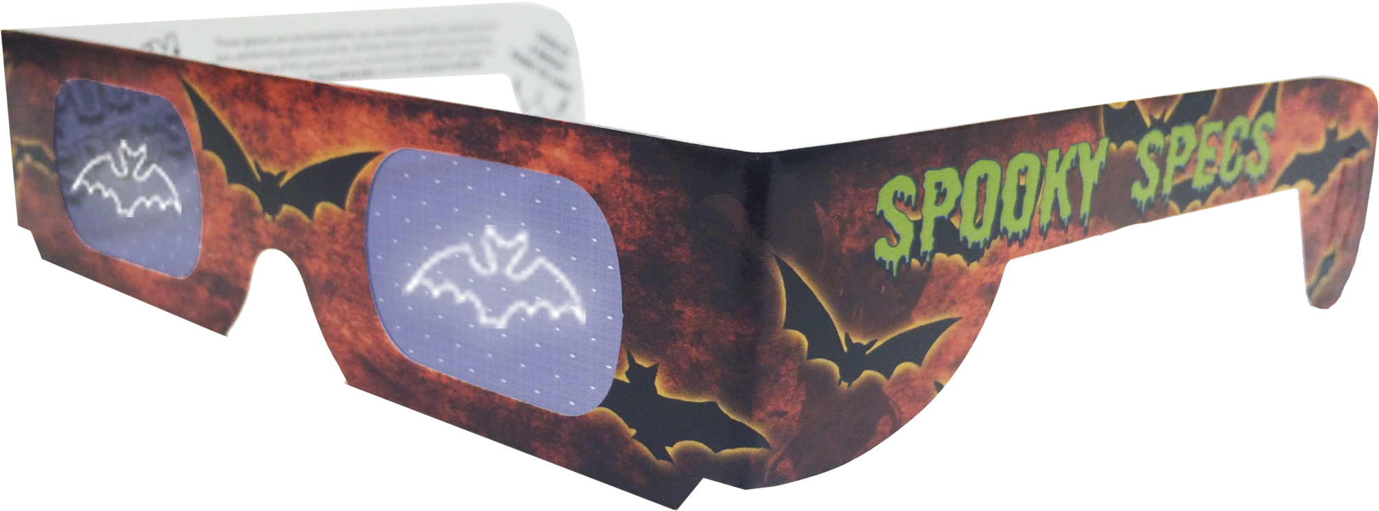 Halloween Bat Glasses - Halloween 3d Glasses (2048x964), Png Download