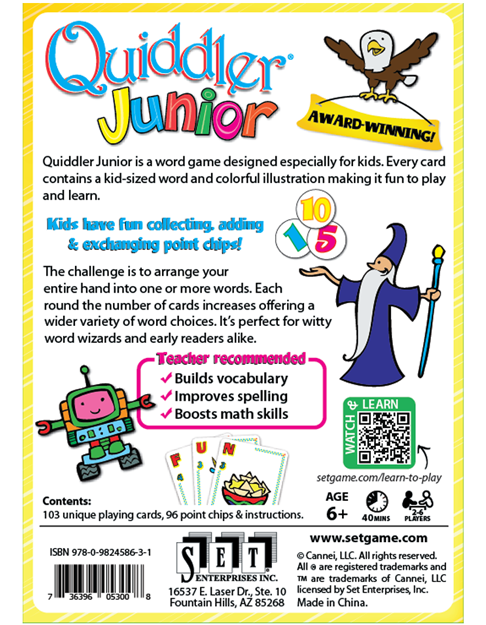 View The Full Image - Quiddler Junior: For The Fun Or Words! (1000x624), Png Download