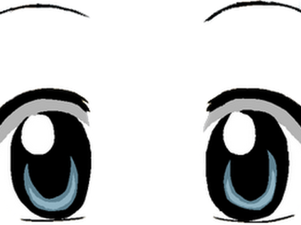 Anime Eyes (424x318), Png Download