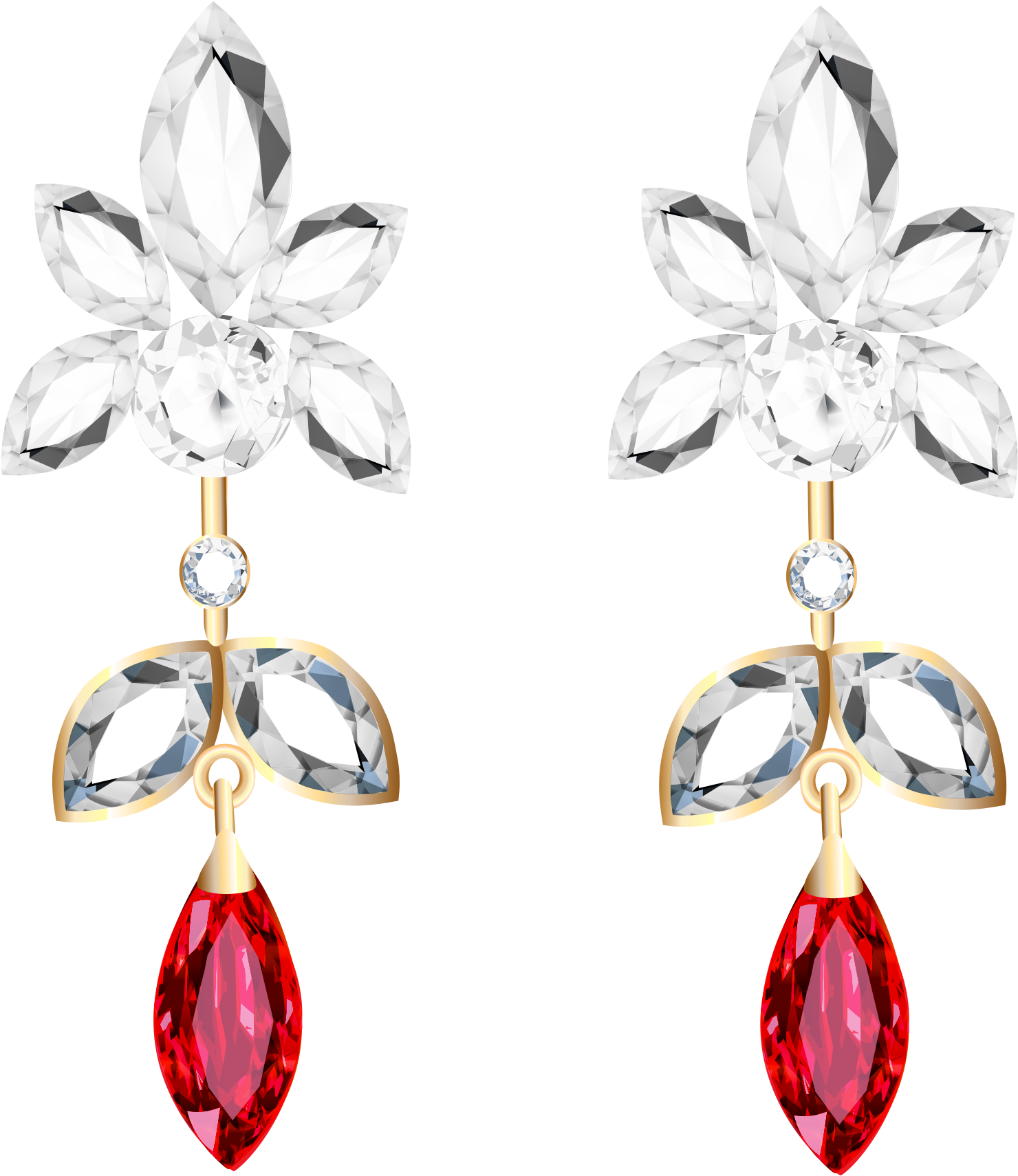 Earrings Clipart Transparent Background (1639x1919), Png Download