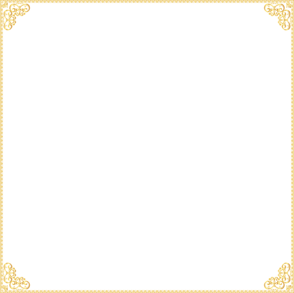 Gold Border Frame Transparent Png - Border (600x597), Png Download