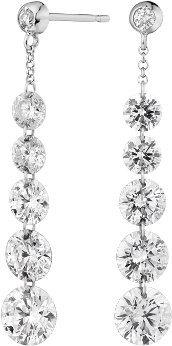 Round Diamondsdiamond Earrings - Guess Women's Earrings Ube61016 (858x726), Png Download