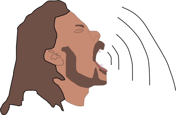 Cry, Shout, Scream, Yell - Voice Clipart Png (600x392), Png Download