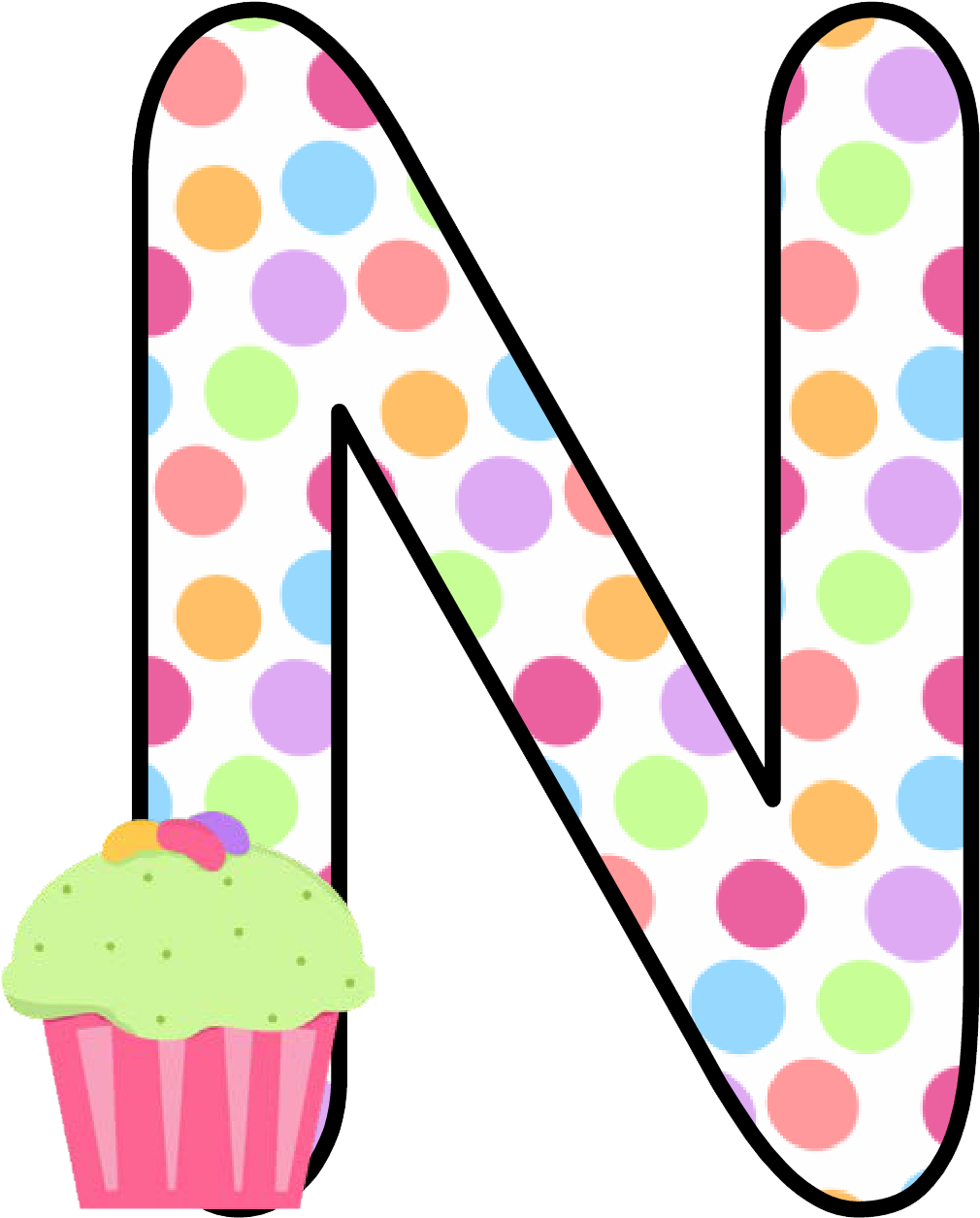 Ch B *✿* Alfabeto Cupcake De Kid Sparkz - Cupcake Letter Alphabet (1065x1348), Png Download