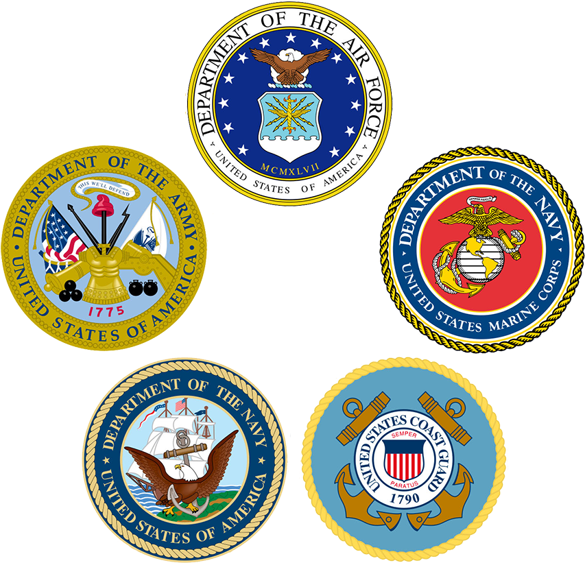 Military Logos - Military Branches (900x900), Png Download