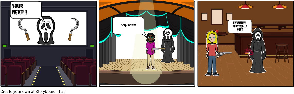 Scream - Cartoon (1164x385), Png Download