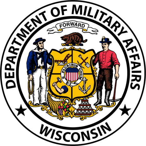 Wisconsin Department Of Military Affairs - Coa Of Wisconsin Shower Curtain (467x466), Png Download