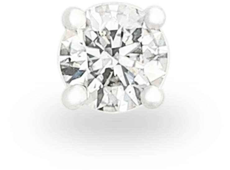 Solitaire Diamond Earrings 18k White Gold - Engagement Ring (1800x1800), Png Download