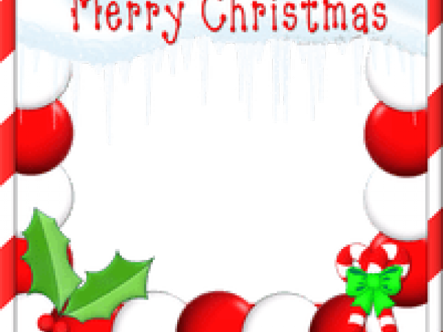 Merry Christmas Clipart Boarder - Large Christmas Borders Clipart (640x480), Png Download