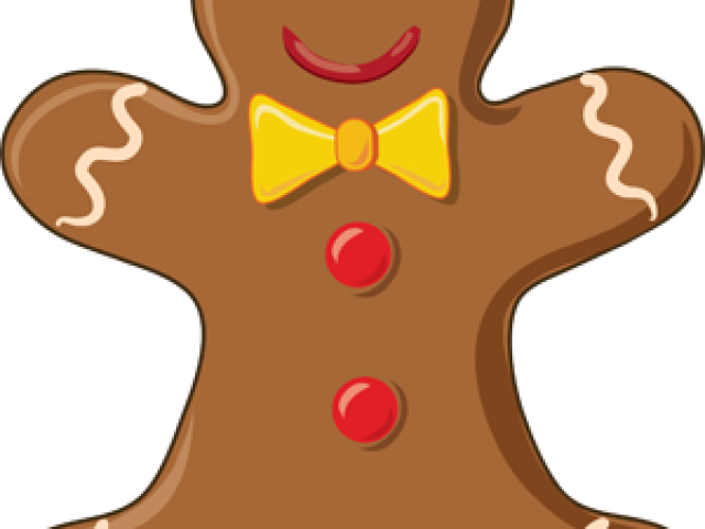 Gingerbread Clipart Holiday - Gingerbread Man Cookie Clipart (640x480), Png Download