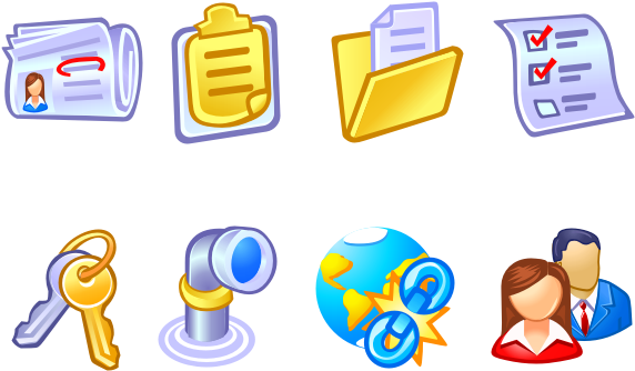 Vista Style Business And Data Icons - Icon Images .ico Free Download (600x400), Png Download