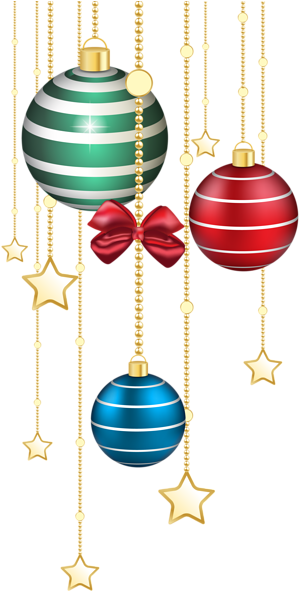 Christmas Balls Decor Transparent Png Image - Transparent Christmas Decors Png (311x600), Png Download