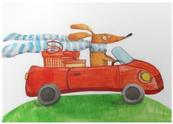 Dog With Gifts In Car - Congratulations On Your Licence (400x400), Png Download