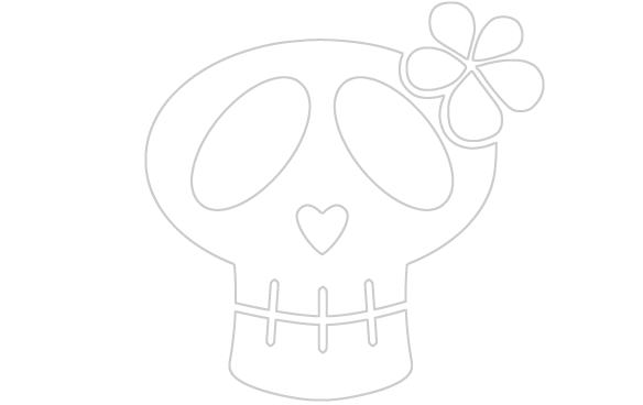 Skull Png Girl (584x368), Png Download