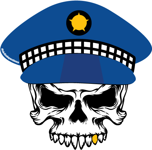 Police Officer Skull Decal - Freelance Zombie Hunter Mousepad (600x600), Png Download