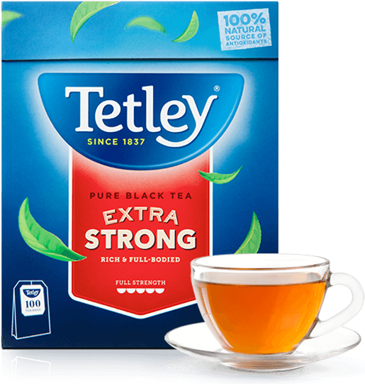 Tetley Extra Strong Tea Bags - Tetley Original Tea 80 Tea Bags (best (635x570), Png Download