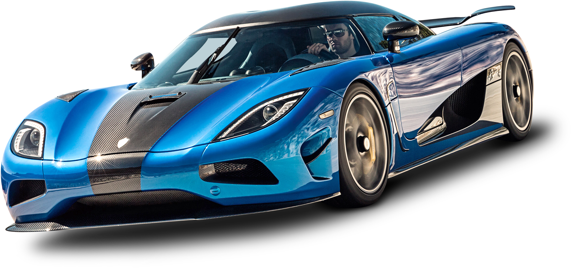 Agera Blue Car Png Image Purepng Free - Koenigsegg Agera Rs Transparent (1964x984), Png Download