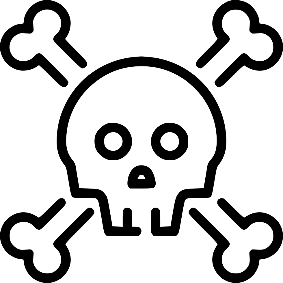 Png File - Cute Skull And Crossbones (980x980), Png Download