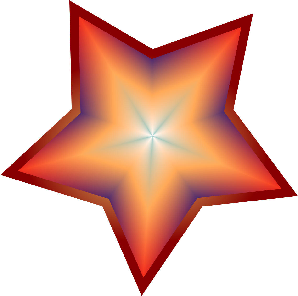 Mesh Gradient Polygon - Ngôi Sao Bay (1250x1250), Png Download