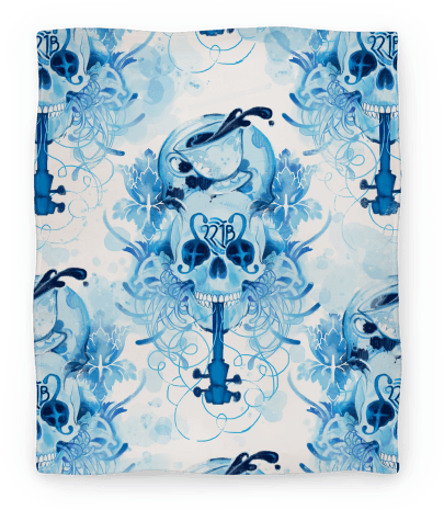 221b Sherlock Skull Blanket - 221b Baker Street (484x484), Png Download