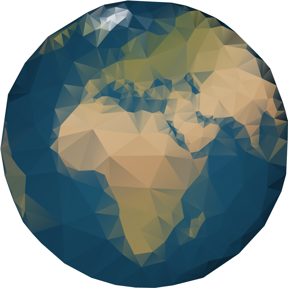 Body Earth - Earth Is A Polygon (1021x1021), Png Download