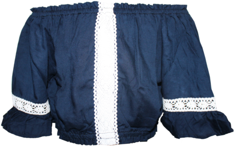Navy Embroidered Crop Topruns Tts Hand Wash Cold Line - Board Short (480x480), Png Download