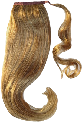 Pony Tail Hair Extension Medium Gold Blonde With Brown - Hair Extensions Png (450x450), Png Download