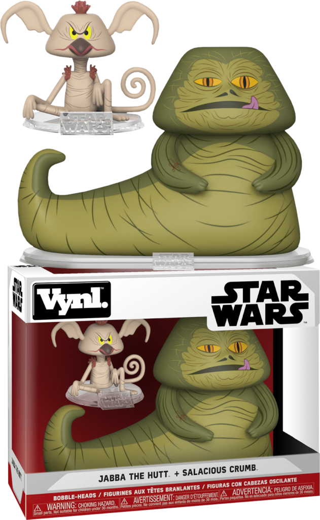 Jabba The Hutt & Salacious Crumb Vynl - Star Wars (631x1023), Png Download