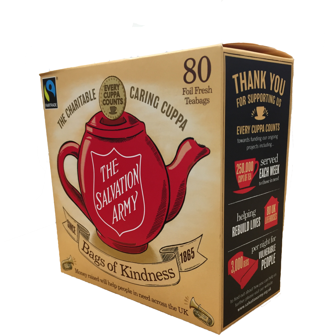 Here's How A Teabag Can Change A Life Today - Salvation Army Tea Bags (1140x1222), Png Download