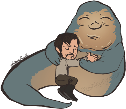Luna, I Too Have Wanted To Hug Jabba The Hutt - T-shirt (500x447), Png Download