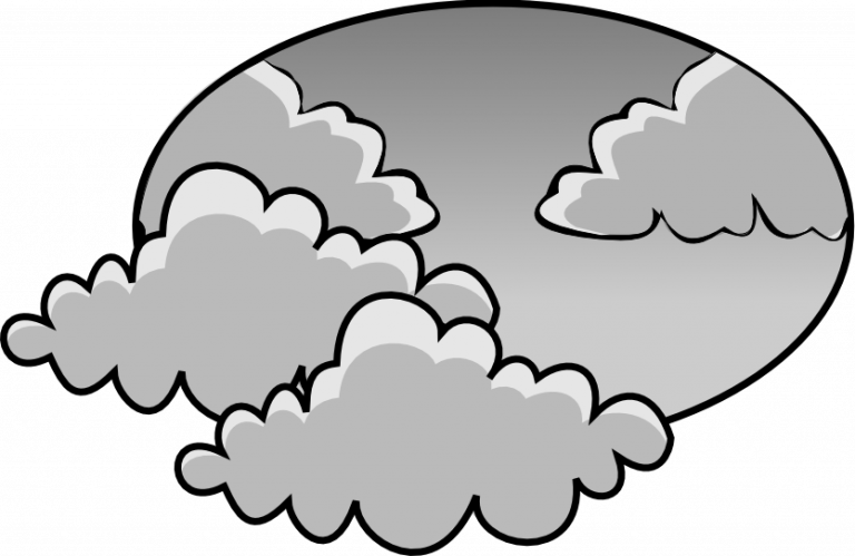 Free Download Cloudy Weather Clipart - Cloudy Day Clip Art (768x499), Png Download