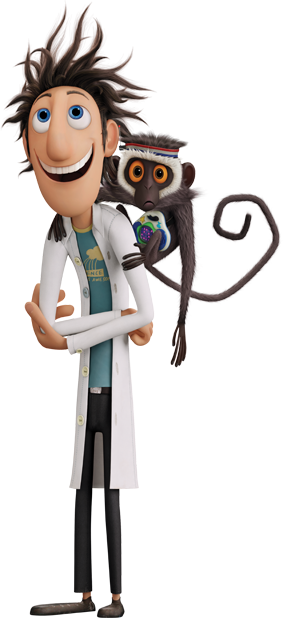 Cloudy With A Chance Of Meatballs Flint Lockwood - Flint And Friends! [book] (283x618), Png Download