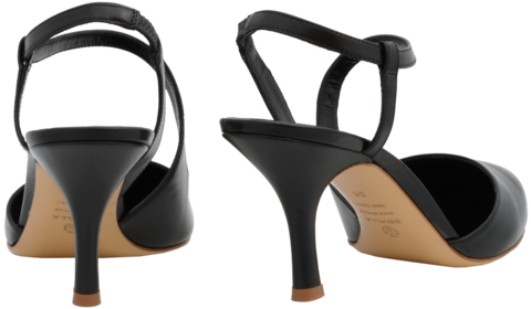 Black Female Sandals Png Clipart - Basic Pump (480x280), Png Download