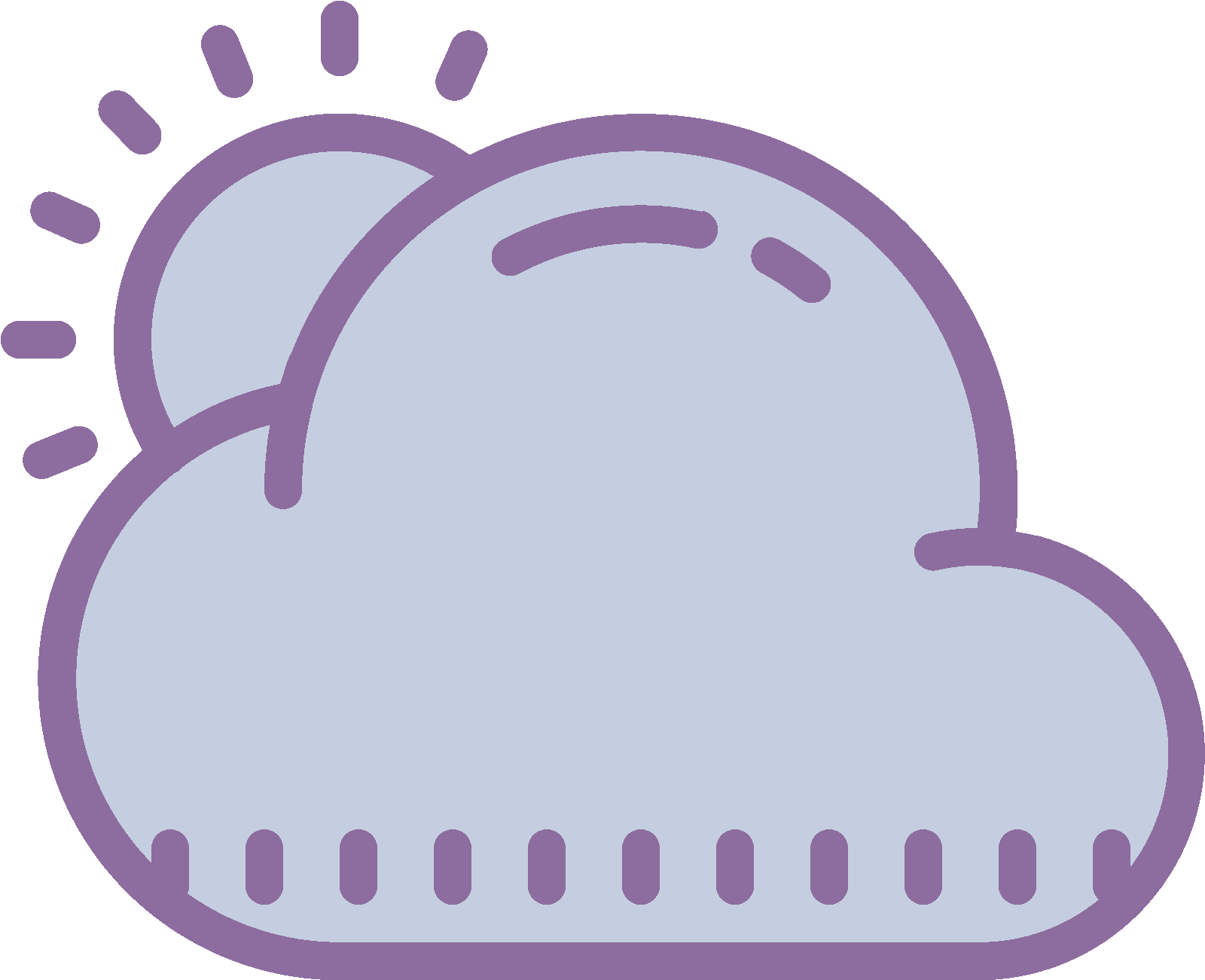 Partly Cloudy Day Icon - Cloud Computing (1600x1600), Png Download