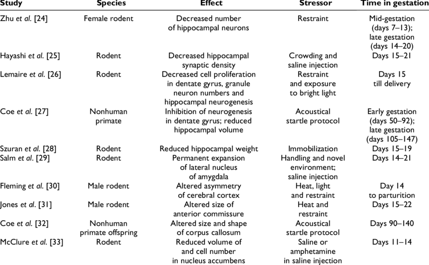 Effect Of Prenatal Stress On Brain Morphology Of Offspring - Number (850x526), Png Download