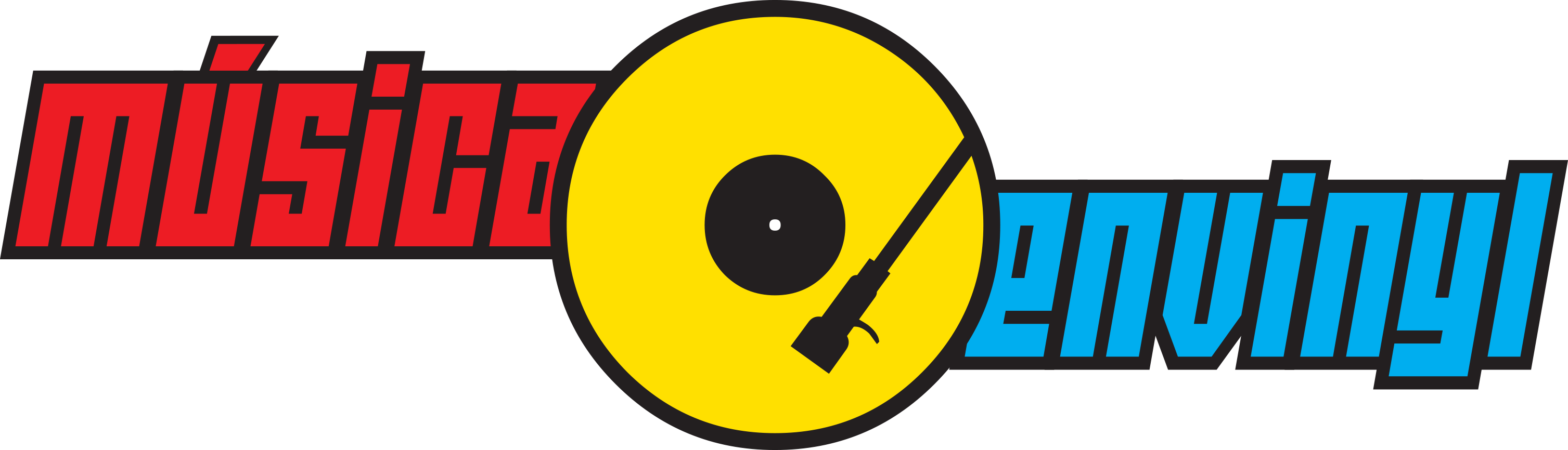 Dirección - Musica En Vinyl Logo (3014x866), Png Download