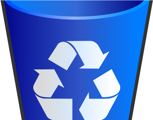 Recycle Bin Hi - Recycle Icon Png Blue (522x391), Png Download