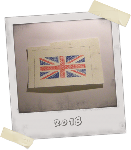 Drawing The Gb Flag With Ruler On 90lb Daler-rowney - Canada Flag 200x200 (419x482), Png Download