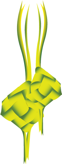Ketupat - Selamat Hari Raya (241x531), Png Download