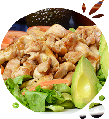 Grilled Chicken Salad - Federico's Mexican Food (367x399), Png Download