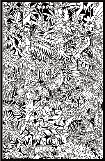 Ultimate Artist Coloring Poster Rainforest - Watercolor Painting (600x600), Png Download